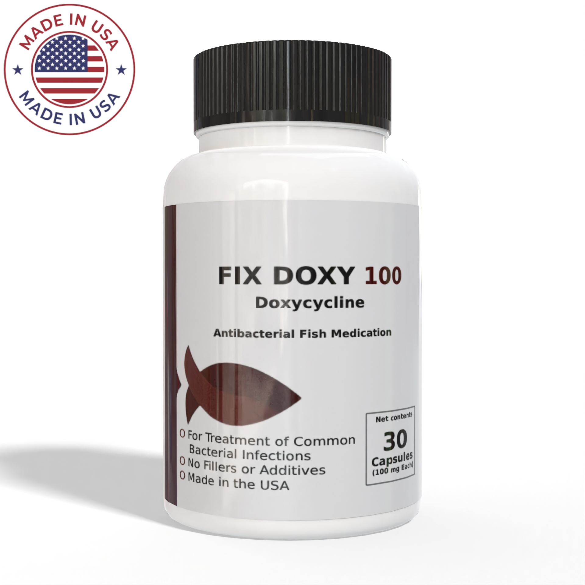 Fix Doxy Fish Doxycycline 100mg 30 Capsules