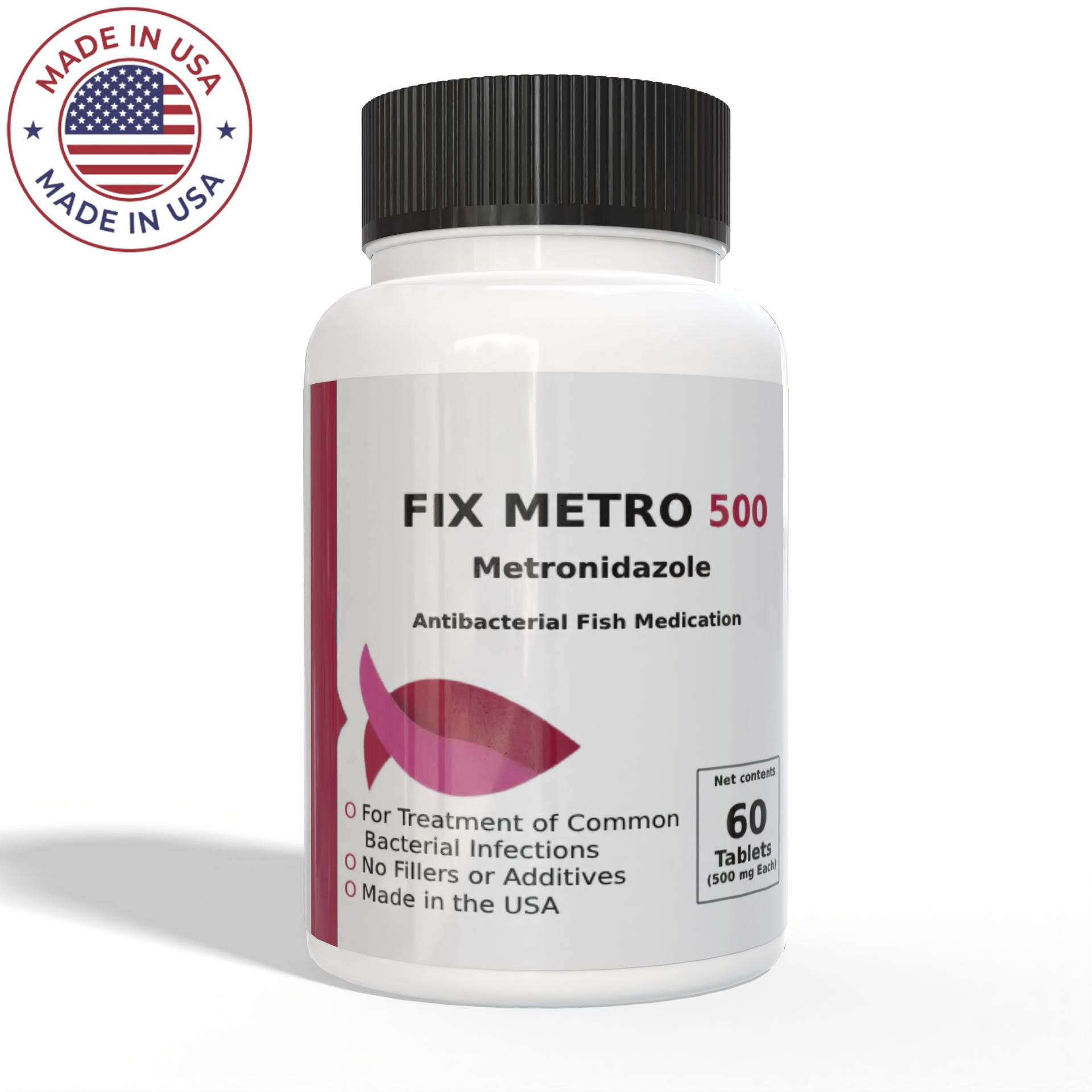 Fix Zole Forte Fish Metronidazole 500 mg 60 Tablets