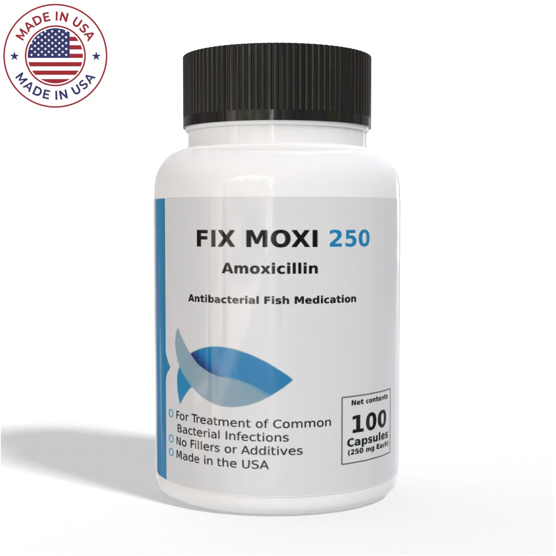 Fix Mox Fish Amoxicillin 250mg 100 Capsules