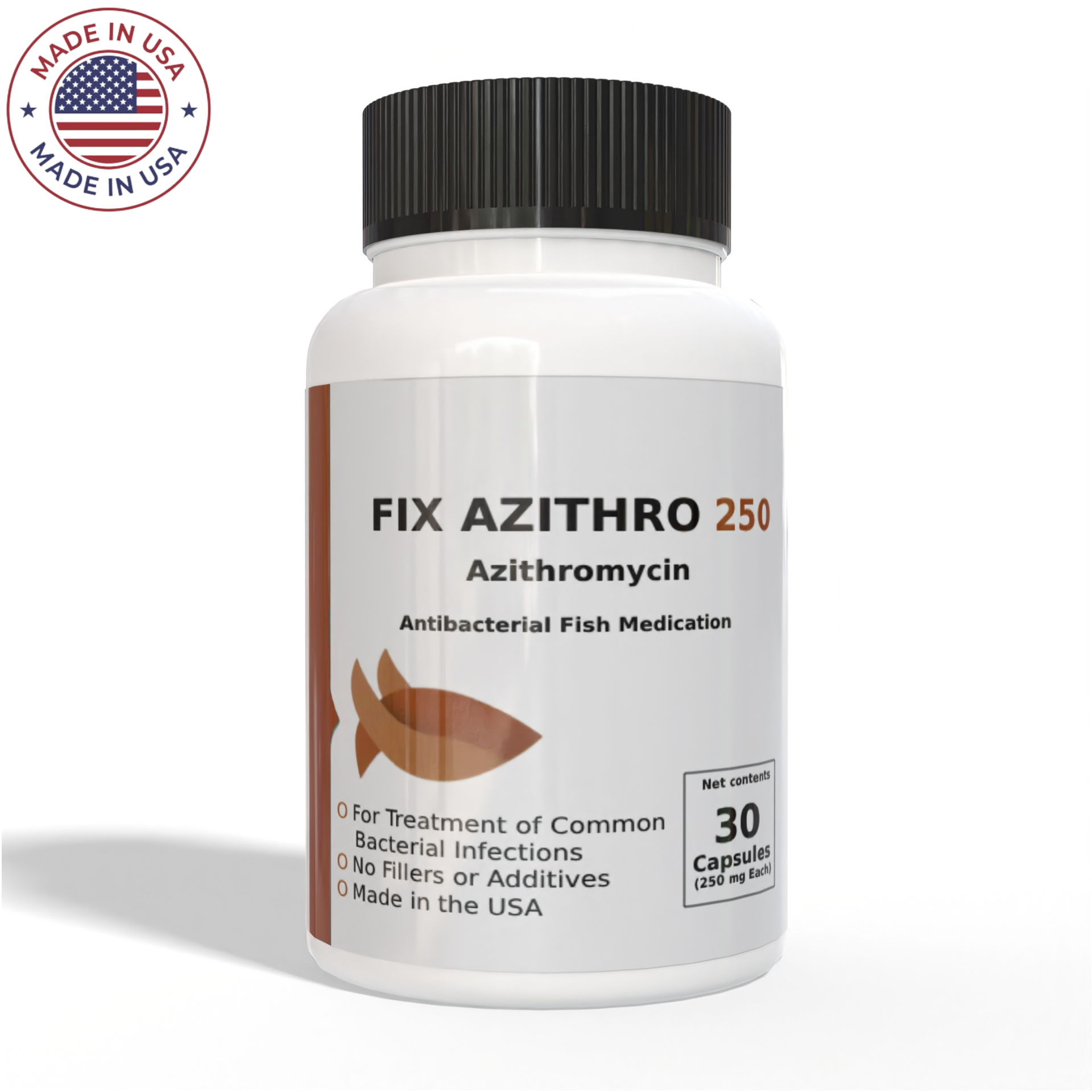 Fix Zithro Fish Azithromycin 250mg 30 Tablets